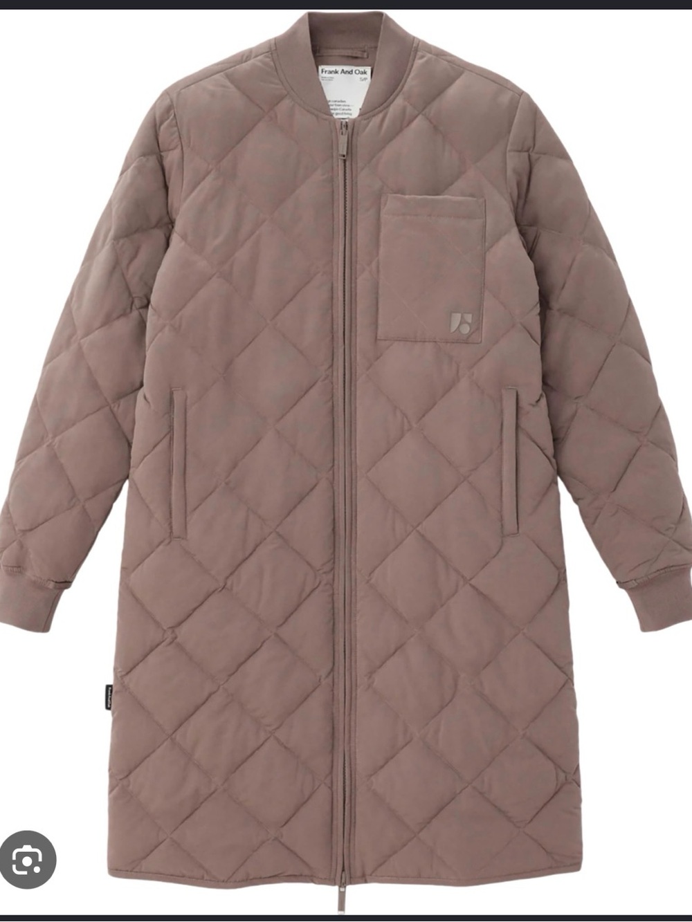 Frank & Oak Skyline Reversible Maxi Bomber Jacket - Pink Clay